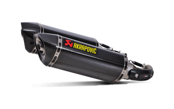 2x Akrapovic Slip-on Line Carbon Einddempers (L+R) met E-keur Ducati Monster 1100 / S 2009 - 2010
